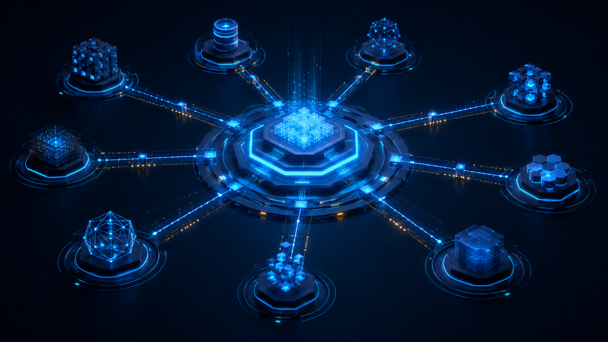 Abstract operational management plane connecting heterogeneous AI agents